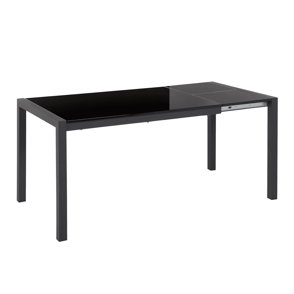 Beliani Rozťahovací jedálenský stôl 120/160 x 80 cm čierny GRANADA